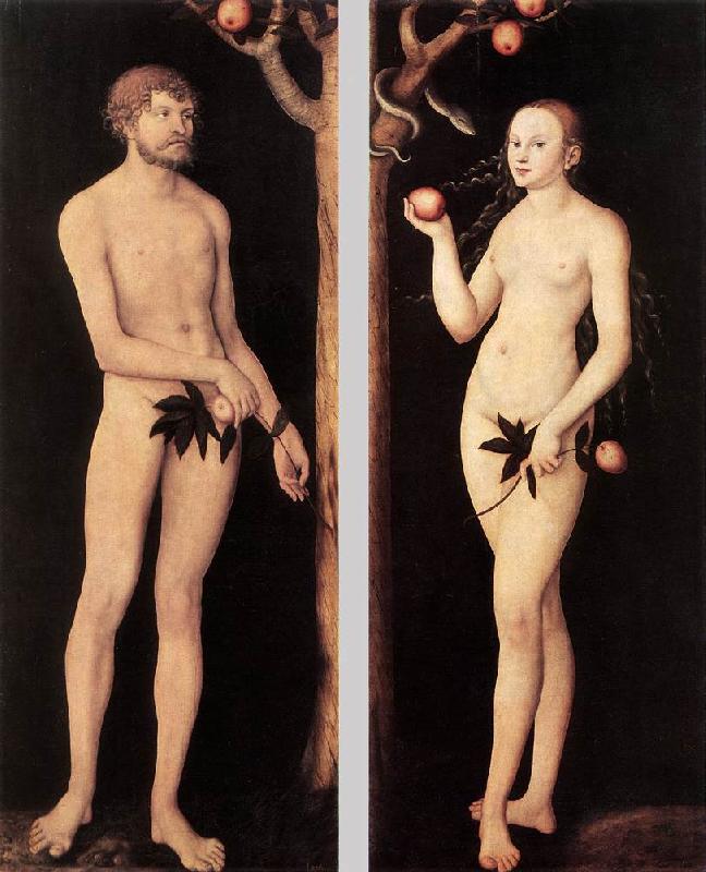 CRANACH, Lucas the Elder Adam and Eve 01